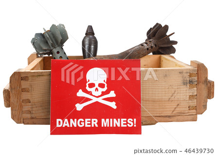 Demining (Bomb disposal) mortar bombs scene 46439730