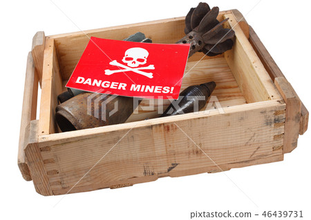 Demining (Bomb disposal) mortar bombs scene 46439731