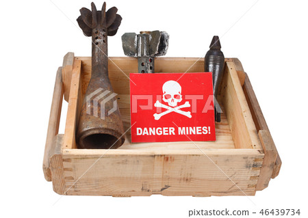 Demining (Bomb disposal) mortar bombs scene Demining (Bomb disposal) mortar bombs scene 46439734