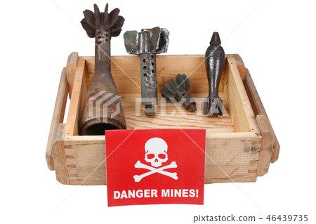 Demining (Bomb disposal) mortar bombs scene Demining (Bomb disposal) mortar bombs scene 46439735