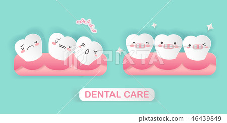 tooth with brace concept 46439849