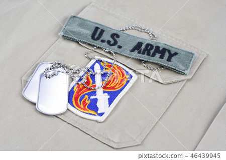 US ARMY uniform with dog tags US ARMY uniform with dog tags 46439945
