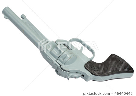 old retro toy pistol isolated on a white old retro toy pistol isolated on a white 46440445