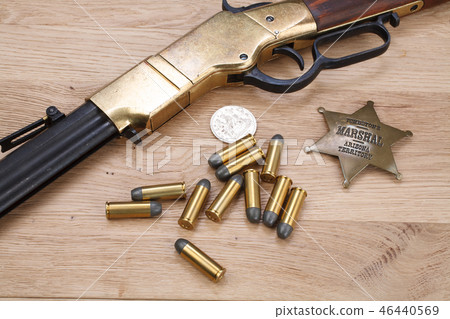 Wild west period repeating rifle with ammunition  46440569