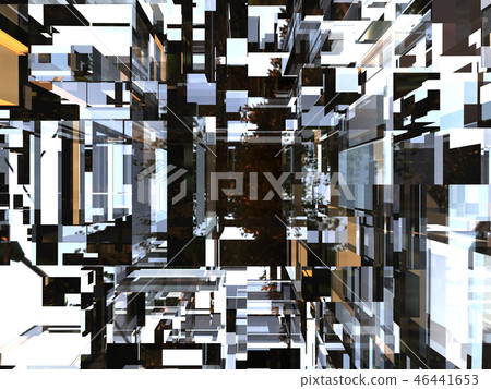 CG 3D例證長方形中心背景IT SF未來 46441653