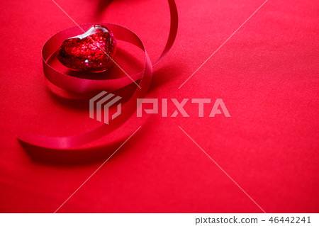 Heart and ribbon Heart and ribbon 46442241