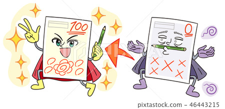 Test Grades Study Character - Stock Illustration [46443215] - PIXTA