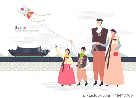 Korean Holiday Promotion Vector Illustration Korean Holiday Promotion Vector Illustration 46443709