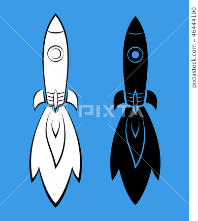 Vector icons with rockets. Vector icons with rockets. 46444190