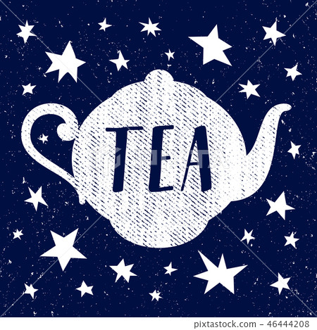Hand drawn vector sketch of tea cup with star 46444208