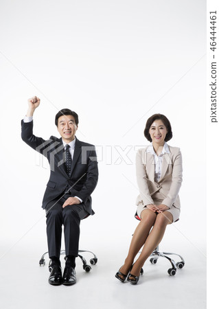 Portrait of Middleaged Asian Couple - Career in Midlife Portrait of Middleaged Asian Couple - Career in Midlife 46444461