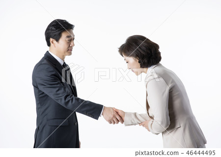 Portrait of Middleaged Asian Couple - Career in Midlife Portrait of Middleaged Asian Couple - Career in Midlife 46444495
