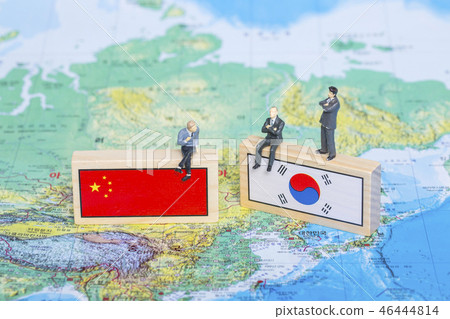 An emblem of Korea and Koreans concept, with national flag 'Taegukgi', national flower 'Rose of Sharon' and so on. 093 An emblem of Korea and Koreans concept, with national flag 'Taegukgi', national flower 'Rose of Sharon' and so on. 093 46444814