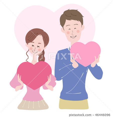 Female Male Heart Valentine's Day White Day Love Love Female Male Heart Valentine's Day White Day Love Love 46446096