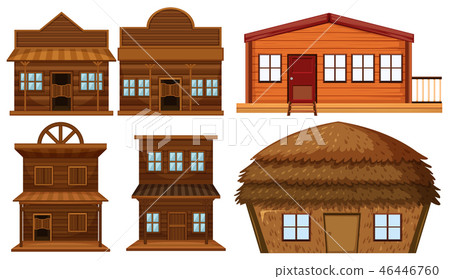 Set of wooden house 46446760