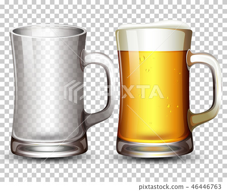 Set of glass and beer Set of glass and beer 46446763