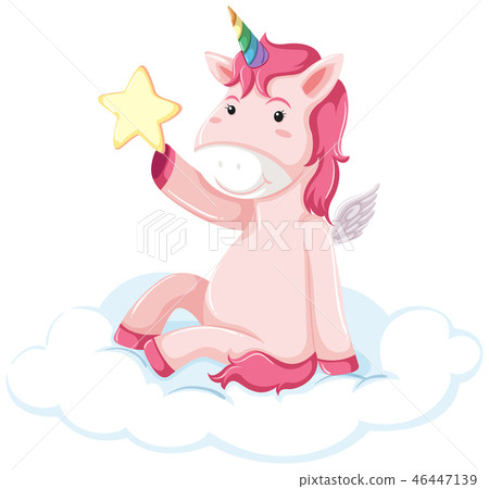 Pretty pink unicorn concept 46447139