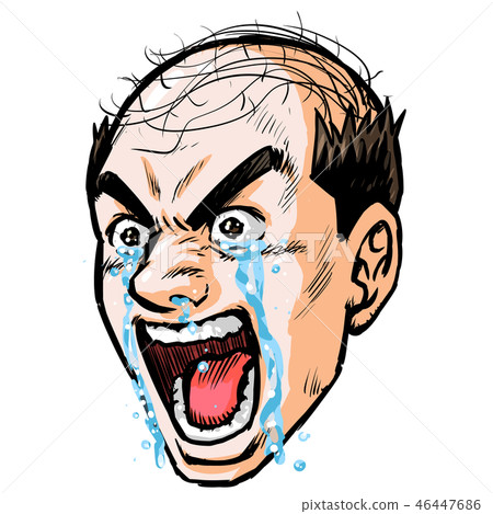 男人禿頭抱著眼淚 46447686