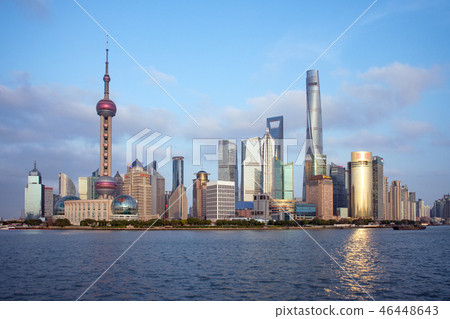 View from Shanghai's largest office district, Pudong Luger Zui (Pudong, Lujiazui), The Bund 46448643