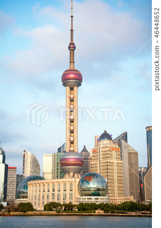 上海東方明珠塔,(東方明珠塔)外灘景觀 上海東方明珠塔,(東方明珠塔)外灘景觀 46448652