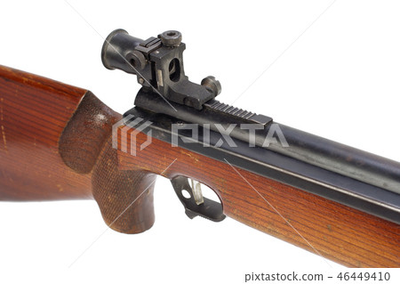 pneumatic air rifle isolated on white background pneumatic air rifle isolated on white background 46449410