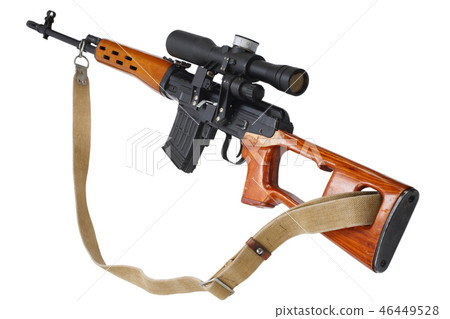 SVD sniper rifle isolated 46449528