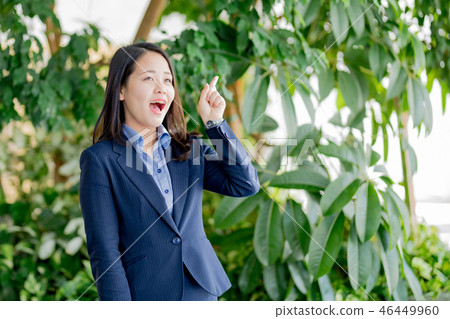 Woman receptionist information office Woman receptionist information office 46449960