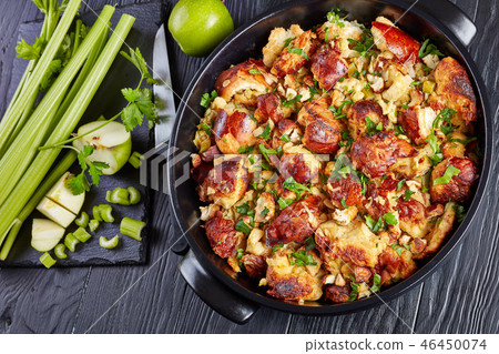 classic version of Stuffing, top view, close-up classic version of Stuffing, top view, close-up 46450074