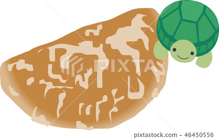 Ginger rice cracker and tortoise Ginger rice cracker and tortoise 46450556