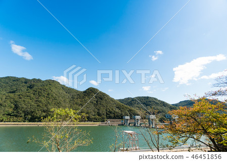 Landscape of small hydroelectric power plant in Yoshii River (Okayama Prefecture) Landscape of small hydroelectric power plant in Yoshii River (Okayama Prefecture) 46451856