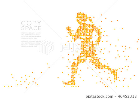 Abstract Geometric square box pattern Woman Runner 46452318