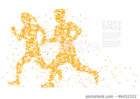 Abstract Geometric polygon square box and Triangle 46452322