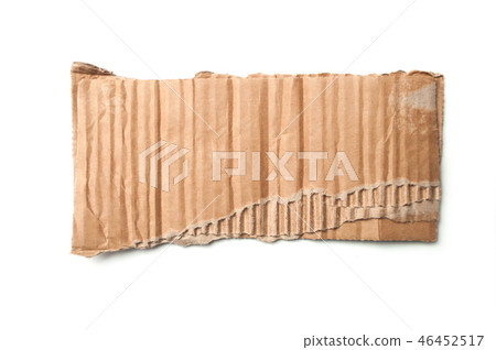 torn cardboard piece on white background torn cardboard piece on white background 46452517