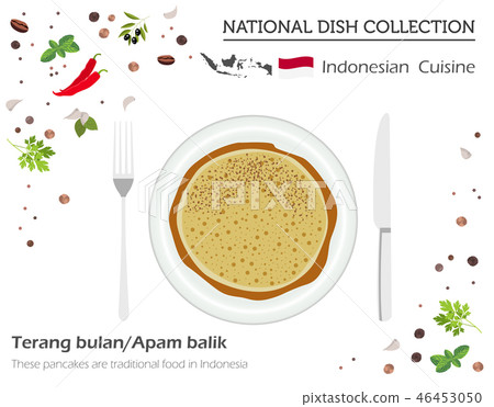Indonesian Cuisine. Asian national dish collection Indonesian Cuisine. Asian national dish collection 46453050