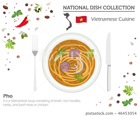 Vietnamese Cuisine. Asian national dish collection 46453054