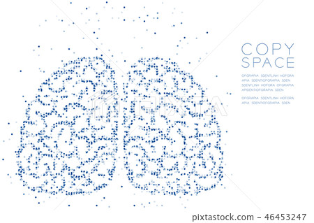 Abstract Geometric Circle dot pixel pattern Brain Abstract Geometric Circle dot pixel pattern Brain 46453247