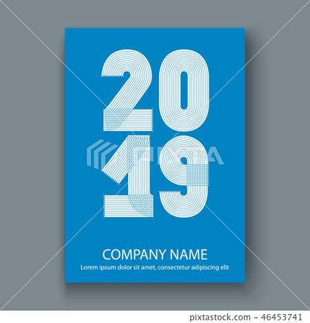 Cover Annual Report numbers 2019, modern design 46453741