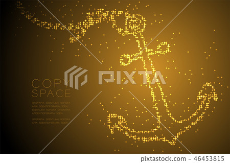 Abstract Geometric Circle dot pixel pattern Anchor 46453815