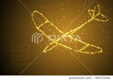 Abstract Shiny Star pattern Glider plane shape 46453846