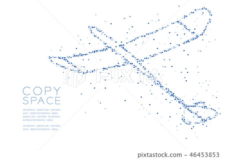 Abstract Geometric Circle dot pixel Glider plane 46453853