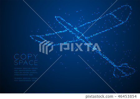 Abstract Geometric Circle dot pixel Glider plane 46453854