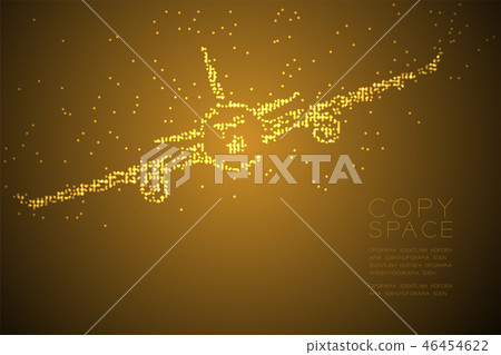 Abstract Geometric Circle dot pixel Airplane shape 46454622