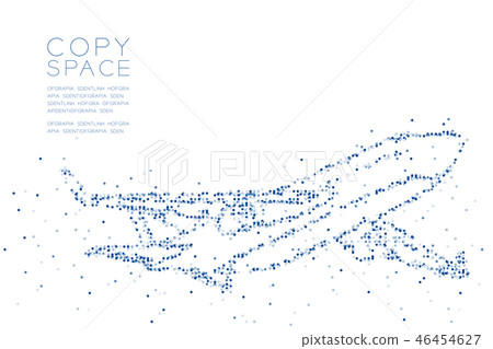 Abstract Geometric Circle dot pixel Airplane shape 46454627