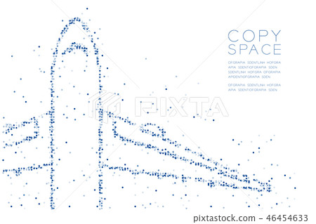 Abstract Geometric Circle dot pixel Airplane shape Abstract Geometric Circle dot pixel Airplane shape 46454633
