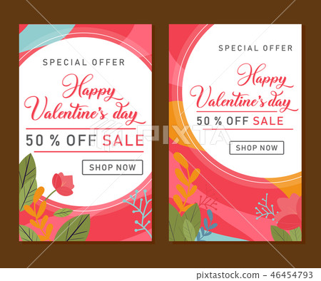 Valentine's Day sale background. Vector  46454793