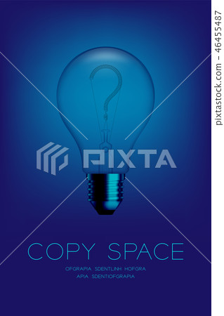 Incandescent light bulb switch off Question mark 46455487