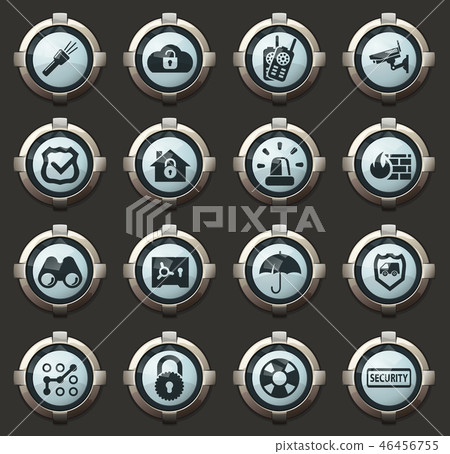 Security and protection icons set Security and protection icons set 46456755