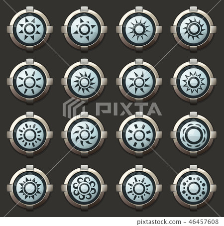 Set of sun icons Set of sun icons 46457608