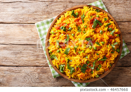 Indian food Tawa Pulao rice with vegetables 46457668