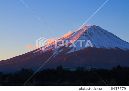 Red Fuji Lake Kawaguchi Red Fuji Lake Kawaguchi 46457779
